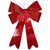 24" LED Lighted Sparkling Metallic Tinsel Bow Christmas Decoration - Red