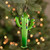 Cactus with Faux Lights Glass Christmas Ornament - 5.5" - IMAGE 2