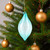 Textured Glass Finial Christmas Ornament - 7" - Transparent Blue - IMAGE 3