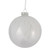 4" Pearl White and Glitter Glass Ball Christmas Ornament - IMAGE 1