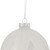 4" Pearl White and Glitter Glass Ball Christmas Ornament - IMAGE 2