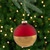 3.5" Red and Gold Glass Ball Christmas Ornament - IMAGE 1