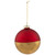 3.5" Red and Gold Glass Ball Christmas Ornament - IMAGE 2