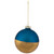 3.5" Blue and Gold Glass Ball Christmas Ornament - IMAGE 2