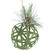 Hollow Metal Christmas Ball Ornament with Pinecone - 5" - Green - IMAGE 3