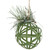 Hollow Metal Christmas Ball Ornament with Pinecone - 5" - Green - IMAGE 4