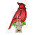 Red Cardinal Bird with Holly Berry Foliage Christmas Night Light - 5.5" - IMAGE 6