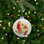 Norman Rockwell 'Santa and His Helpers' Glass Disc Christmas Ornament - 3" - IMAGE 1