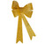 Tinsel 4-Loop Bow Christmas Decoration - 16" - Gold - IMAGE 5