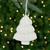 6" Cream Cable Knit Christmas Tree Shaped Ornament - IMAGE 1