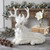 Cable Knit Sweater Sitting Reindeer Christmas Figure - 9.75" - IMAGE 1