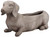 24.5" Stone Gray Dachshund Dog Outdoor Garden Planter - IMAGE 1