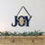 16" Blue and Gold "JOY" Metal Christmas Wall Sign - IMAGE 2