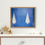17.75" Blue and White Christmas Trees Wooden Framed Wall Art - IMAGE 2
