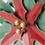 14" Small Green and Red Metal Poinsettia Christmas Wall Hanging - IMAGE 4