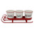 Sleigh with "Noel", "Joy" and "Merry" Buckets Christmas Centerpiece - 18.75" - Red - IMAGE 1