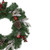 Pre-Lit Battery Operated Frosted Pine Cone and Berries Christmas Wreath - 24" - White LED Lights - IMAGE 4