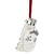 3.5" White Silver-Plated Snowman Merry Christmas Ornament with European Crystals - IMAGE 3