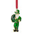 3.5" Green Brass-Plated Irish Santa Christmas Ornament with European Crystals - IMAGE 4