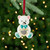 Pastel Silver Plated Bear Baby's First Christmas Ornament with European Crystals - 3" - IMAGE 2