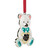 Pastel Silver Plated Bear Baby's First Christmas Ornament with European Crystals - 3" - IMAGE 4