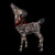 35" LED Lighted Standing Reindeer with Bow Outdoor Christmas Decoration - IMAGE 1