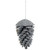 Glitter and Sequin Pine Cone Christmas Ornament - 5" - Silver - IMAGE 2