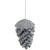 Glitter and Sequin Pine Cone Christmas Ornament - 5" - Silver - IMAGE 4