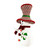 15" Snowman with Lollipop Christmas Decoration - IMAGE 4