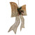 23" LED Lighted Champagne Gold Ombre Mesh Bow Christmas Decoration - IMAGE 3