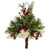 24" Pine Christmas Tree Wall Hanging Decoration with Berries and Holly - IMAGE 1
