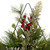 24" Pine Christmas Tree Wall Hanging Decoration with Berries and Holly - IMAGE 4