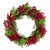 Red Berry and Frosted Pine Christmas Wreath, 28-Inch, Unlit - IMAGE 1