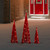 LED Lighted Glitter Cone Tree Outdoor Christmas Decorations - 23.5" - Set of 3 - IMAGE 2