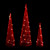 LED Lighted Glitter Cone Tree Outdoor Christmas Decorations - 23.5" - Set of 3 - IMAGE 3
