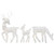 LED Lighted Glittered Reindeer Family Outdoor Christmas Decorations - 28" - White - Set of 3 - IMAGE 2