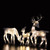 LED Lighted Glittered Reindeer Family Outdoor Christmas Decorations - 28" - White - Set of 3