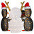 LED Lighted Penguins Building Snowman Outdoor Christmas Decoration - 35" - Set of 3 - IMAGE 5