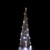 LED Lighted Glittered Outdoor Christmas Cone Tree - 23.75" - Silver - Set of 3