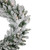 Pre-Lit Flocked Snow White Artificial Christmas Wreath, 36-Inch, Clear Lights - IMAGE 4