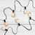 Edison Style Indoor Outdoor Patio Light Set - Clear -  9' Black Wire - 10ct - IMAGE 2