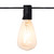 Edison Style Patio Light Set - Clear - 12" Spacing - Black Wire - 10ct