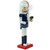 14" Red and White Wooden Christmas Nutcracker Football Player - IMAGE 3