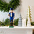 14" Blue and Gold Wooden Mail Carrier Christmas Nutcracker - IMAGE 2