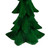 Velveteen 3-D Pine Tree Christmas Decoration - 12" - Green - IMAGE 2