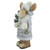 Frosted Ceramic Moose in Winter Coat Holding Pine Sprigs Christmas Figure - 18" - IMAGE 3