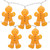 LED Gingerbread Men Christmas String Lights - 4' Clear Wire - 10ct - IMAGE 2