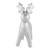 Sleek Ceramic Standing Moose Christmas Figurine - 7" - Silver Finish - IMAGE 2