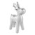 Sleek Ceramic Standing Moose Christmas Figurine - 7" - Silver Finish - IMAGE 3