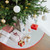 Velveteen Christmas Tree Skirt - 26" - White and Red - IMAGE 2